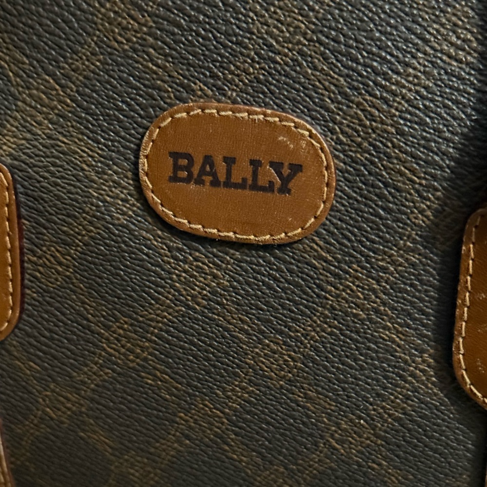 Bally Two-Tone Brown Leather Boston Bag - Picture 6 of 16